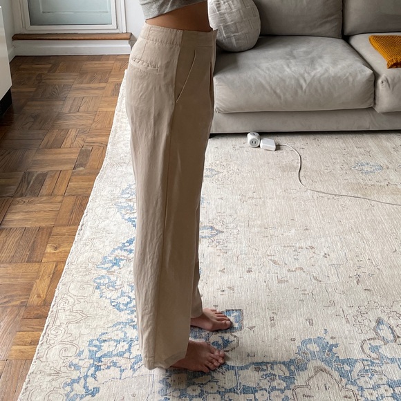 Gap SoftSuit Trousers in Tencel | Khaki/Tan | Size 4 Regular - Picture 3 of 6